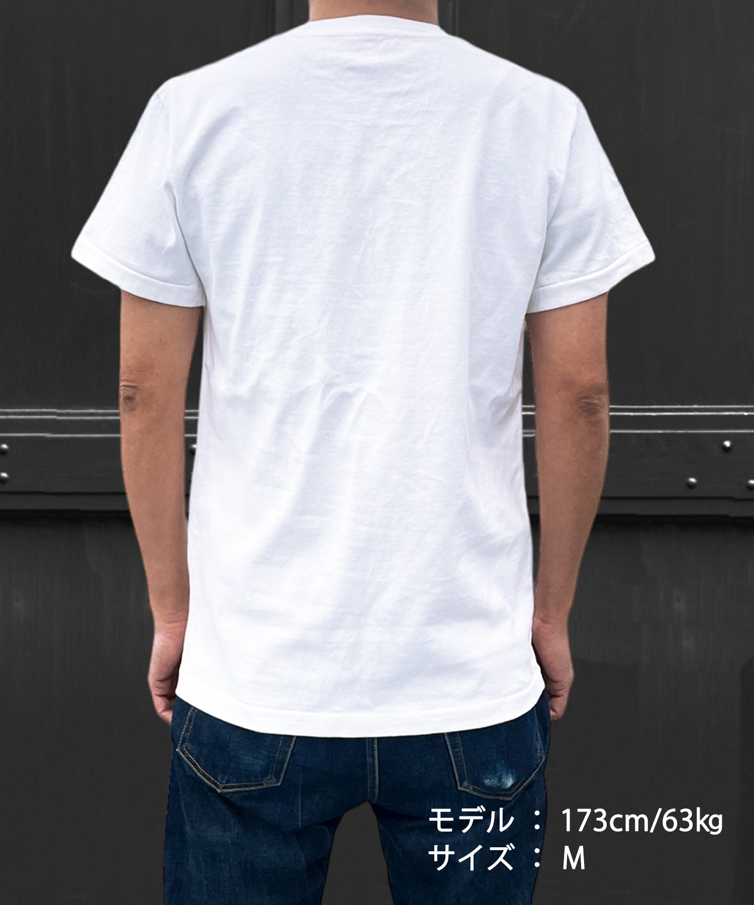 T-SHIRT A MANICA CORTA IN JERSEY DI COTONE INDIGO／INDIGO