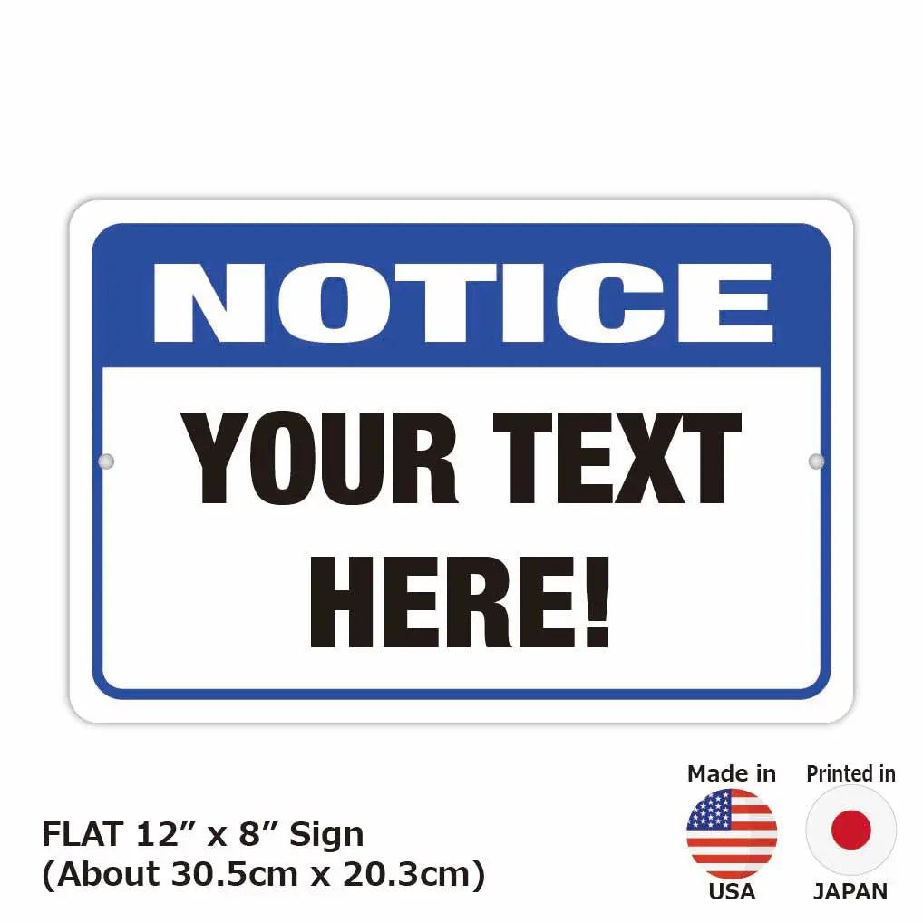 【Insegna rettangolare】Avviso! Insegna NOTICE / Insegna originale americana (circa 20x30cm)