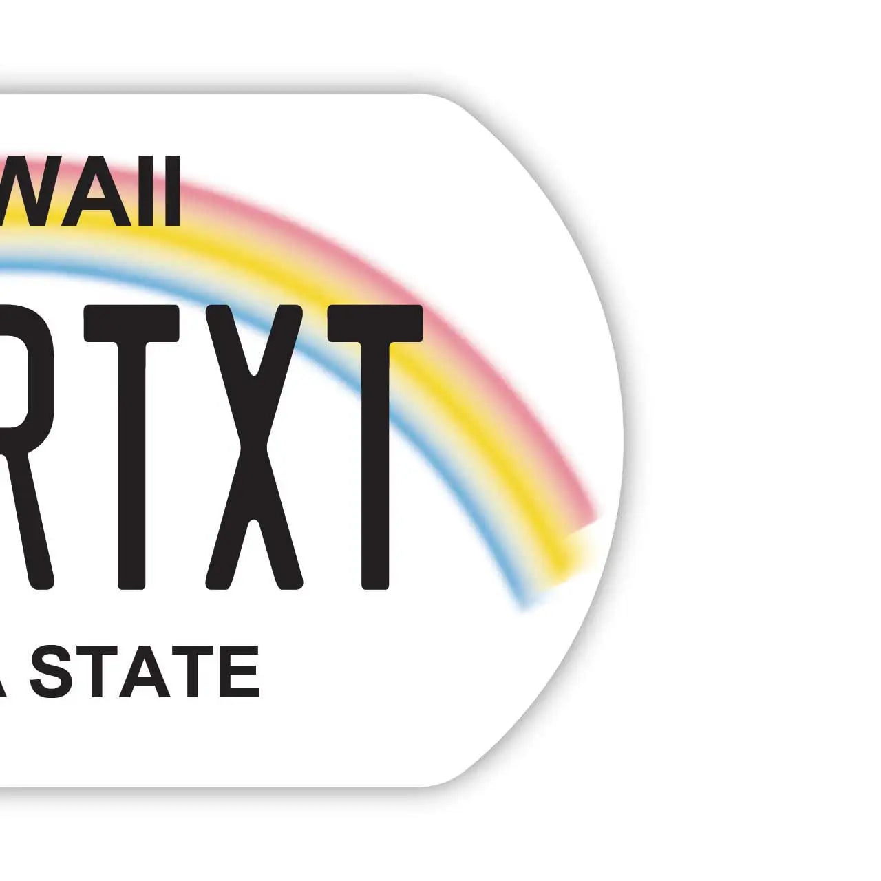 [Medaglietta identificativa per cani] Arcobaleno hawaiano/Portachiavi personalizzato a forma di targa americana
