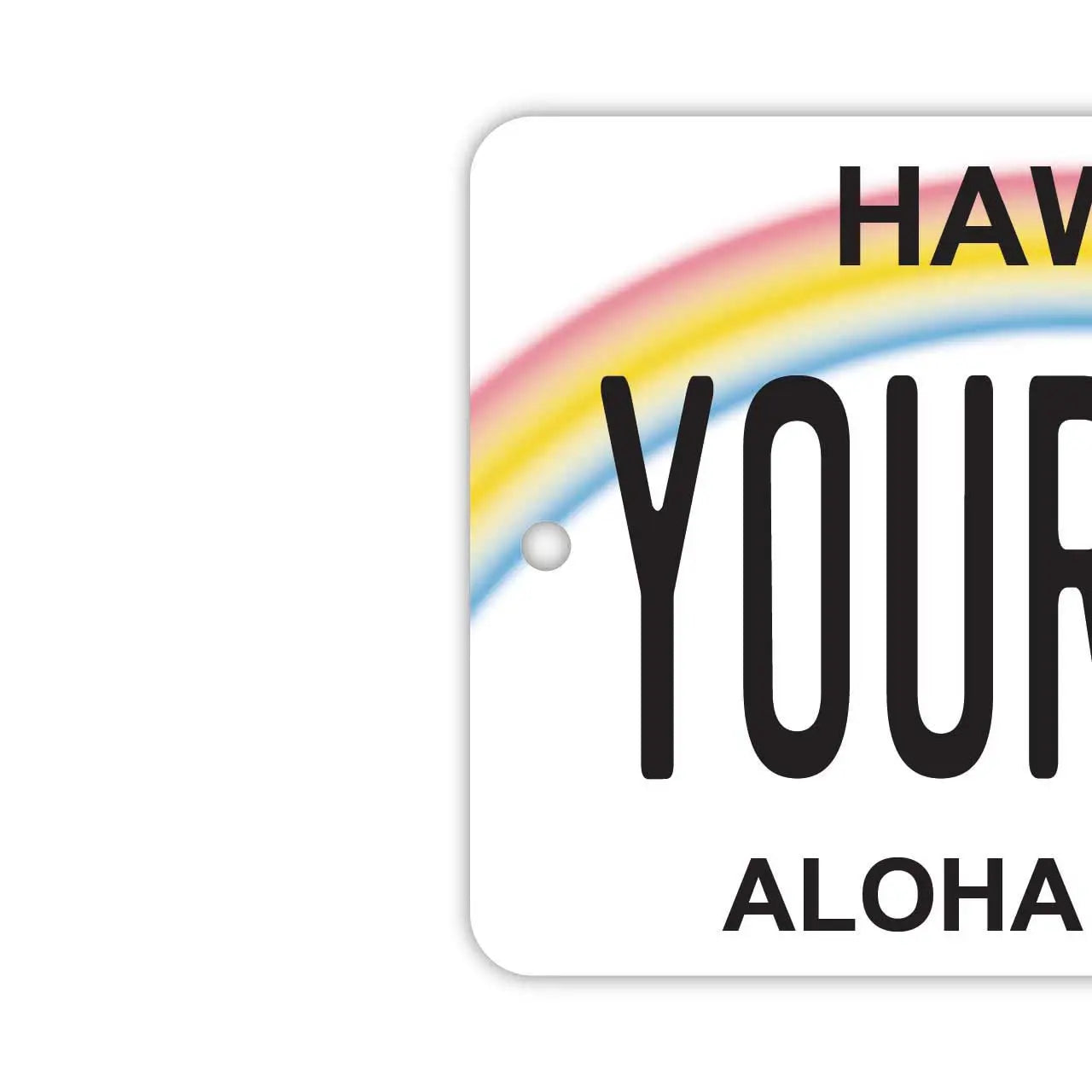【Targhetta per specchietto retrovisore】Rainbow Hawaiano/Deodorante per auto originale a forma di targa americana