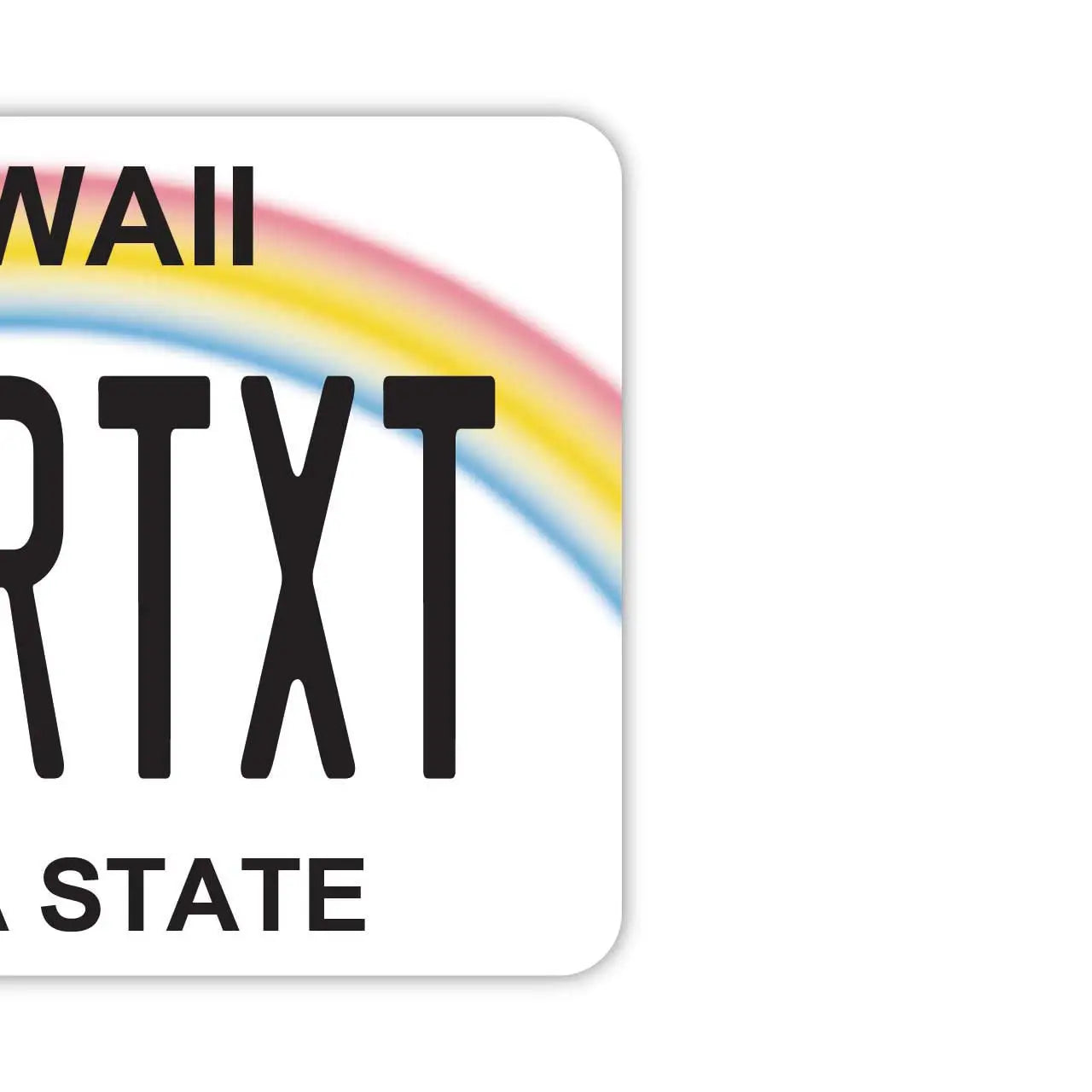 【Targhetta per specchietto retrovisore】Rainbow Hawaiano/Deodorante per auto originale a forma di targa americana