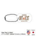 【Medaglietta identificativa per cani/Dog tag】Hawaiana con Re Kamehameha/Portachiavi personalizzato a forma di targa americana