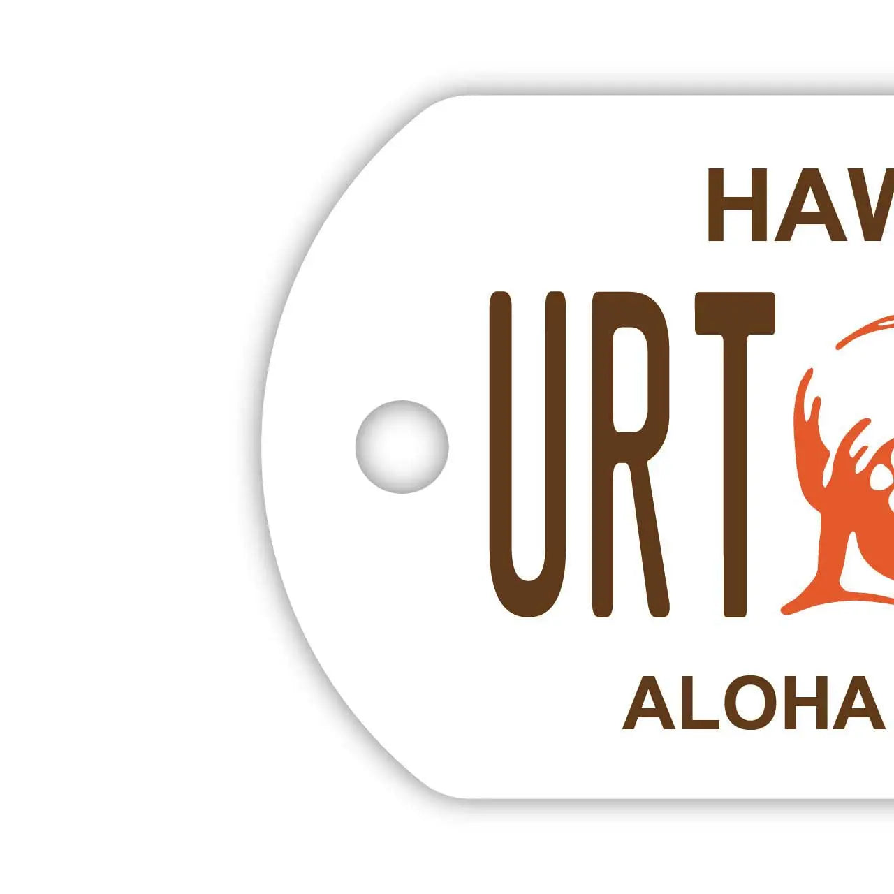 【Medaglietta identificativa per cani/Dog tag】Hawaiana con Re Kamehameha/Portachiavi personalizzato a forma di targa americana
