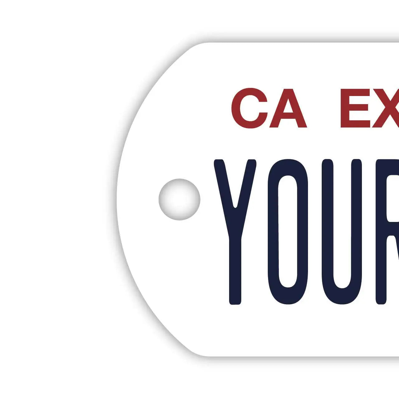 【Medaglietta identificativa per cani】California (Veicolo Ufficiale)/Portachiavi personalizzabile a forma di targa americana