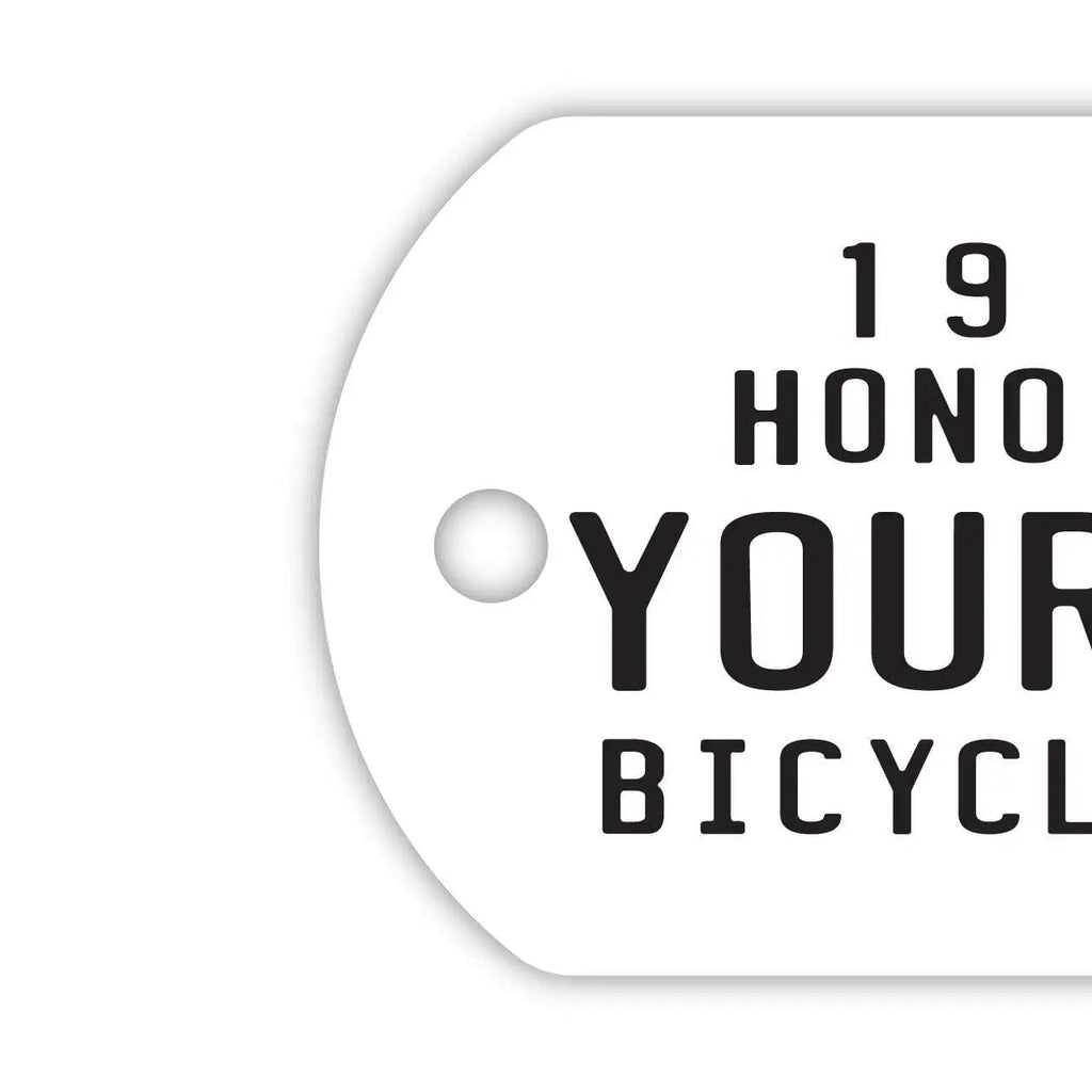 【Medaglietta identificativa per cani/Dog Tag】Etichetta bicicletta hawaiana - Bianco / Portachiavi personalizzato a forma di targa americana