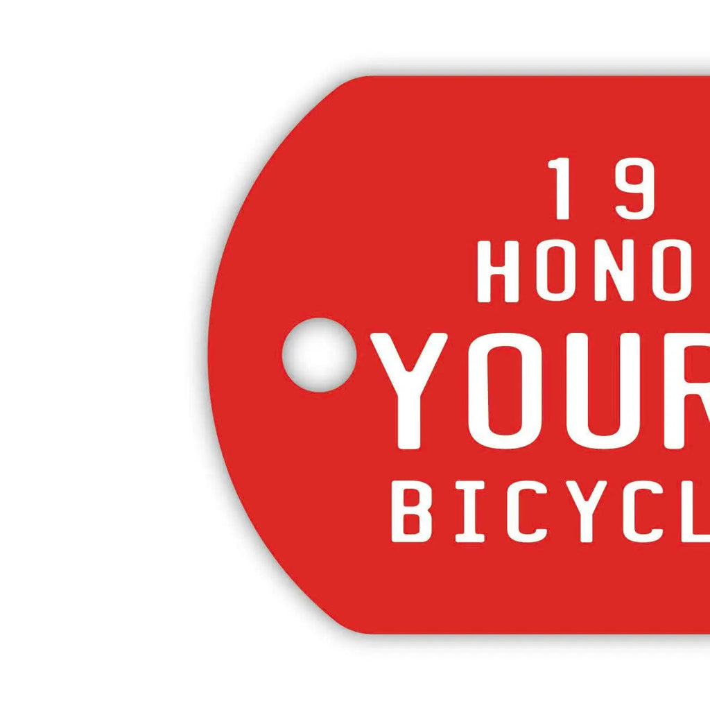 [Medaglietta identificativa per cani/Dog tag] Etichetta per bicicletta hawaiana - Rossa/Portachiavi personalizzato a forma di targa americana