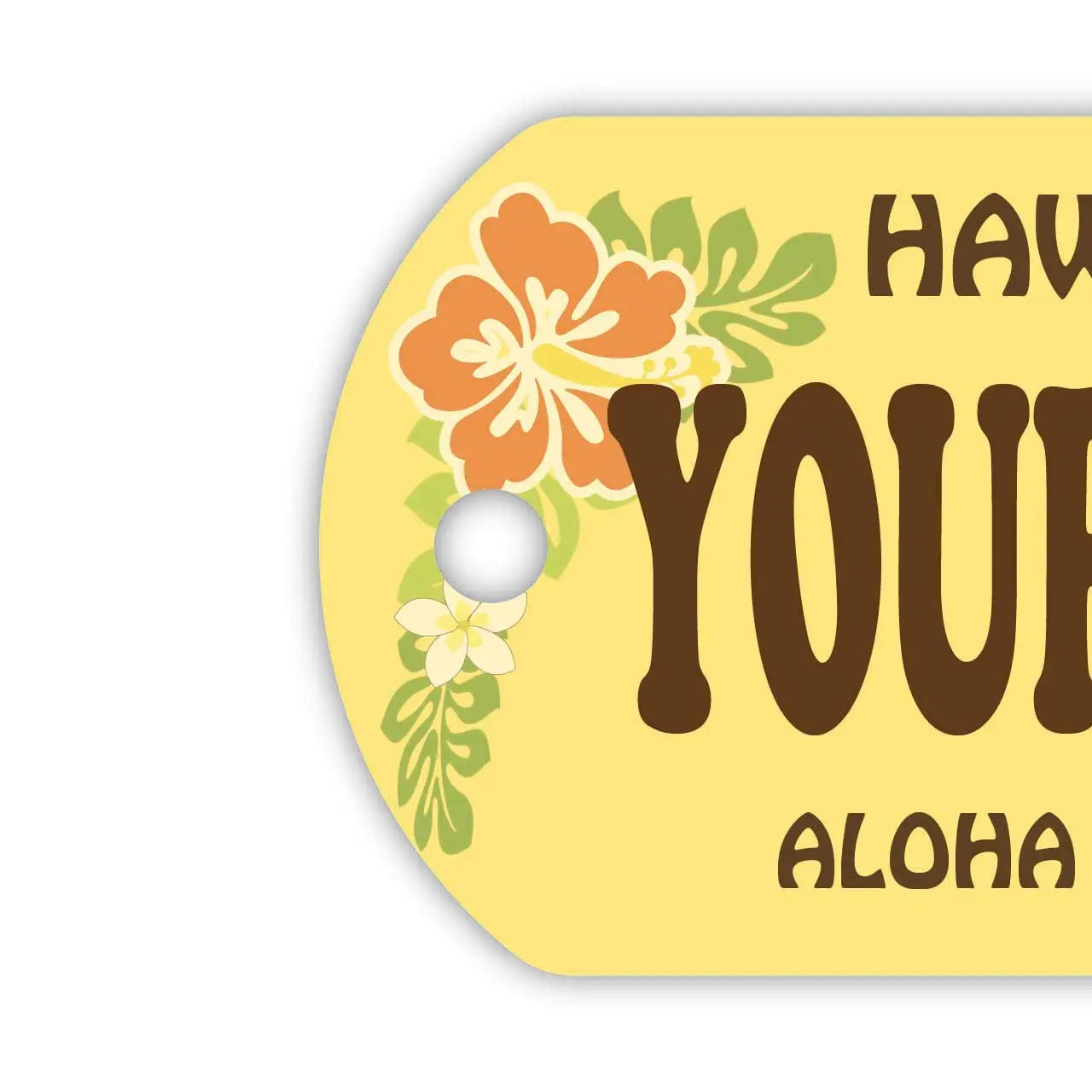 [Medaglietta identificativa per cani] Hula Girl delle Hawaii/Portachiavi personalizzato a forma di targa americana con nome