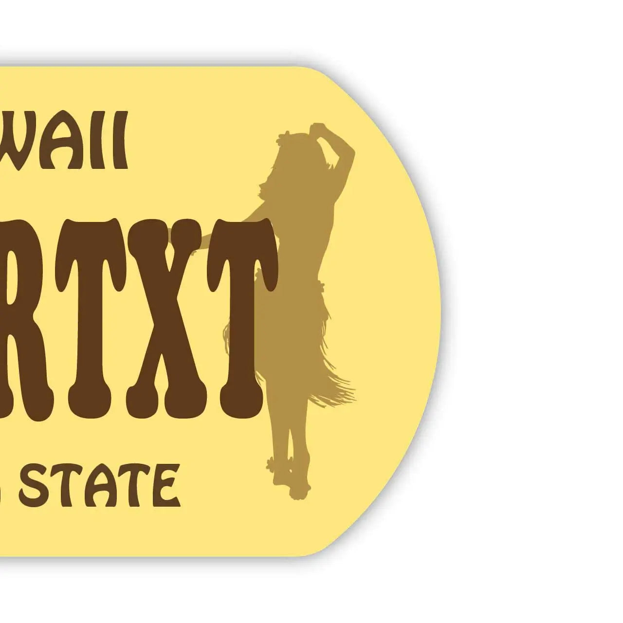 [Medaglietta identificativa per cani] Hula Girl delle Hawaii/Portachiavi personalizzato a forma di targa americana con nome