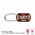 【Medaglietta identificativa per cani/dog tag】Legno Hawaiano Tiki/Targa americana personalizzata a forma di portachiavi con nome