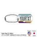 【Medaglietta identificativa per cani/Dog Tag】Arizona/Portachiavi personalizzato a forma di targa automobilistica americana
