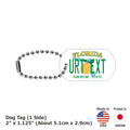 **Targhetta identificativa per cani - Targhetta a forma di targa americana originale della Florida con nome inciso**