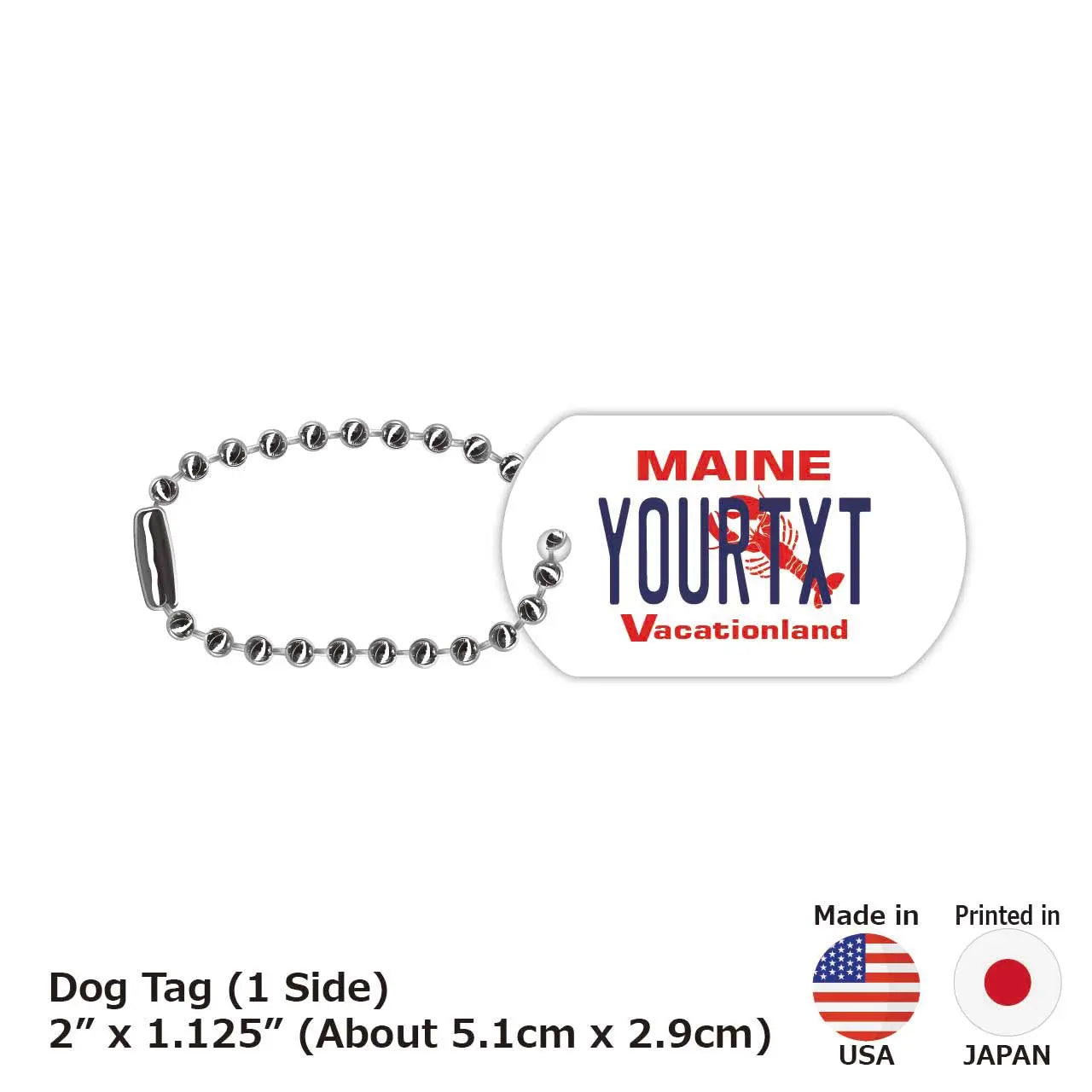 [Medaglietta identificativa per cane] Targa personalizzata a forma di targa automobilistica americana / Portachiavi personalizzato