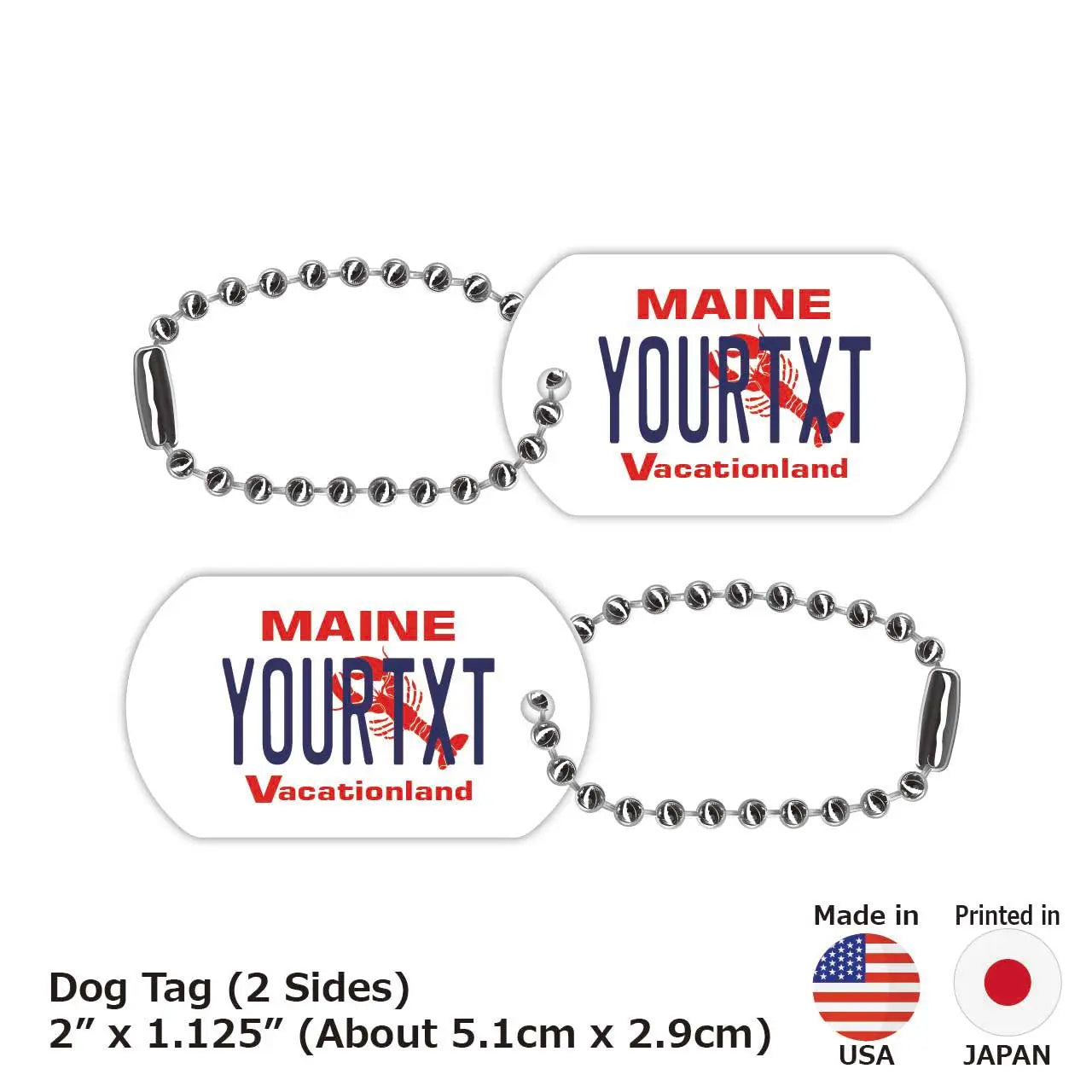[Medaglietta identificativa per cane] Targa personalizzata a forma di targa automobilistica americana / Portachiavi personalizzato