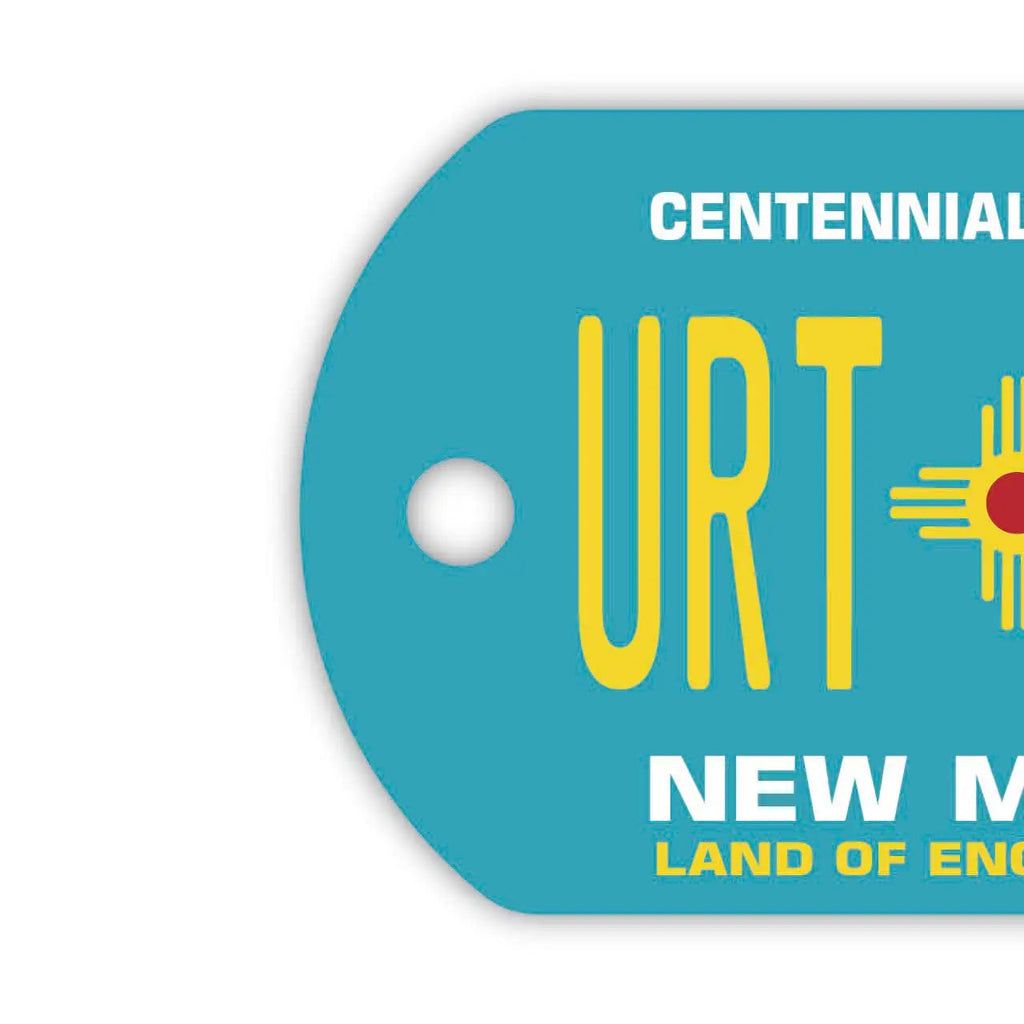 【Medaglietta identificativa per cani - Targhetta identificativa per cani】New Mexico / Portachiavi personalizzato a forma di targa americana originale