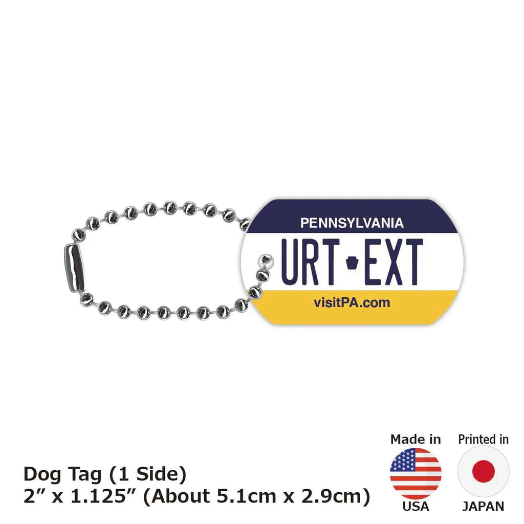 【Medaglietta identificativa per cani】Pennsylvania/Targhetta originale personalizzata a forma di targa americana