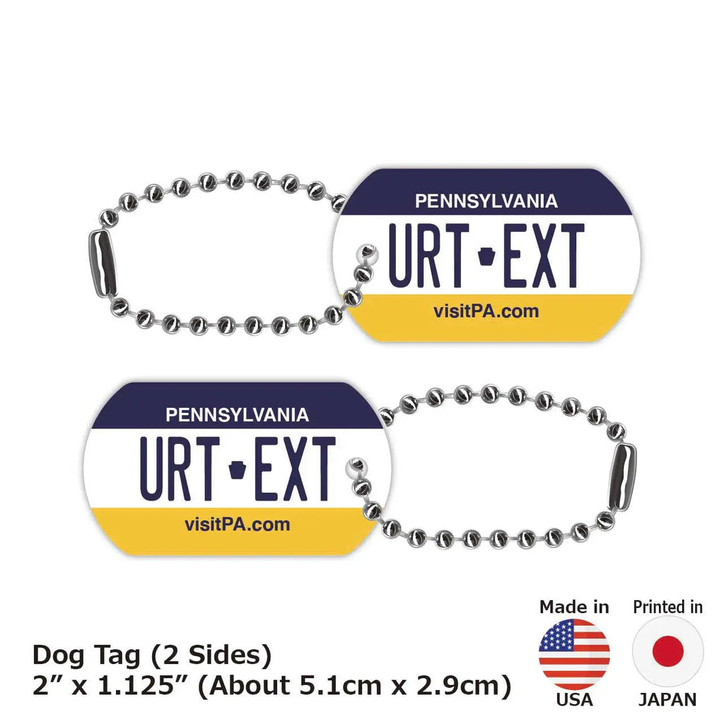 【Medaglietta identificativa per cani】Pennsylvania/Targhetta originale personalizzata a forma di targa americana