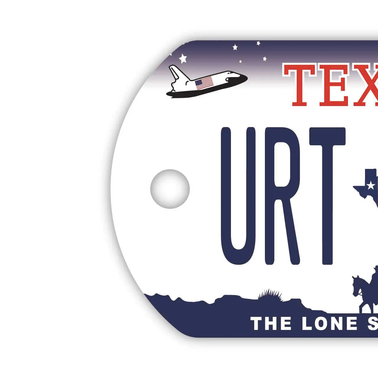 【Medaglietta identificativa per cani - Targhetta identificativa per cani】 Texas / Portachiavi personalizzabile a forma di targa americana originale