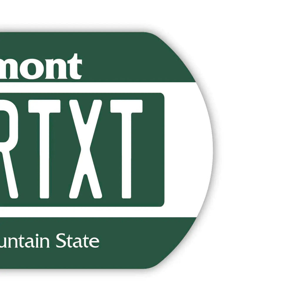 [Medaglietta identificativa per cani] Vermont/Portachiavi personalizzato a forma di targa americana originale