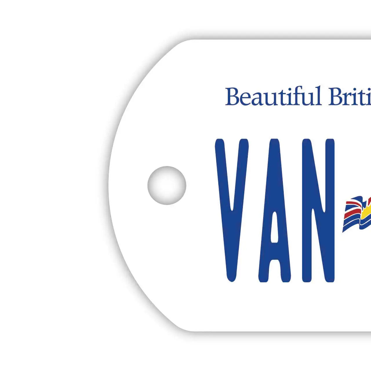[Medaglietta per cani] British Columbia / Portachiavi personalizzato con targa canadese originale