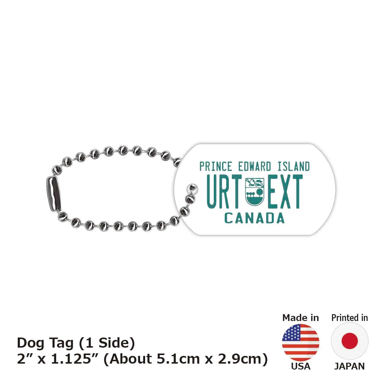 【Medaglietta identificativa per cani/Dog tag】Isola del Principe Edoardo/Portachiavi personalizzato a forma di targa canadese con nome
