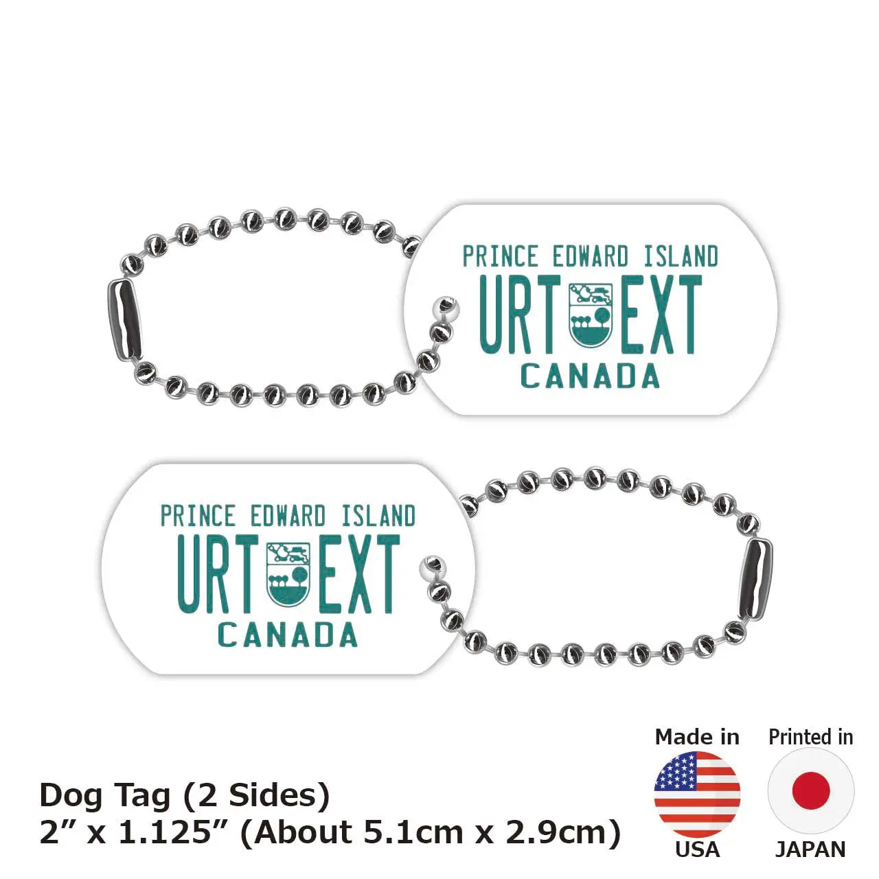 【Medaglietta identificativa per cani/Dog tag】Isola del Principe Edoardo/Portachiavi personalizzato a forma di targa canadese con nome