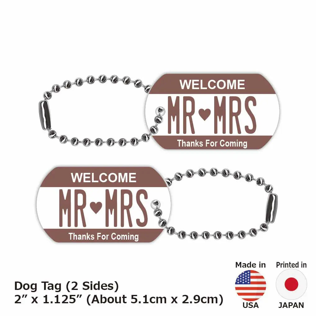 【Medaglietta identificativa per cani/Dog Tag】Colore marrone/Portachiavi personalizzabile a forma di targa americana con nome inciso