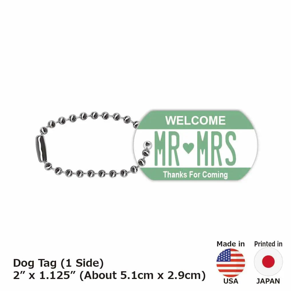【Medaglietta identificativa per cani/Dog tag】Colore verde/Portachiavi personalizzato a forma di targa americana