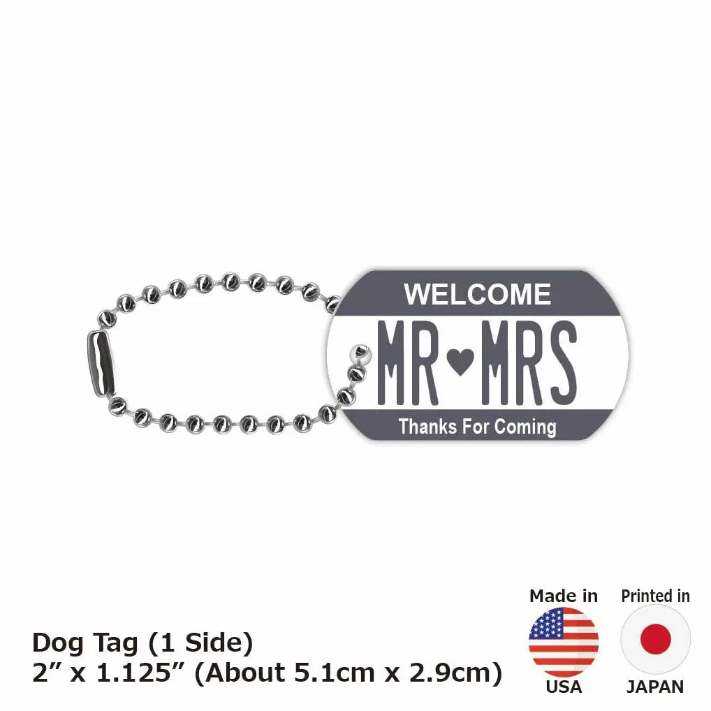 [Medaglietta per cani - Dog Tag] Colore grigio / Portachiavi personalizzato a forma di targa americana