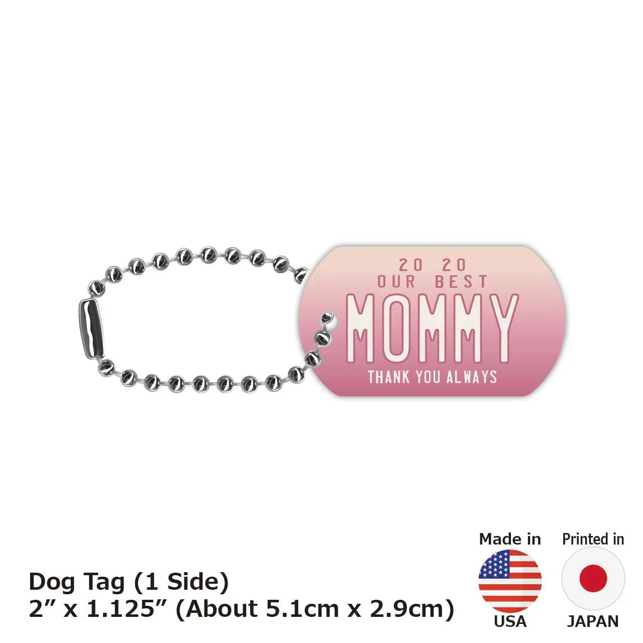 【Medaglietta identificativa per cani/Dog Tag】Festa della Mamma – Gradiente/Portachiavi personalizzato a forma di targa automobilistica americana con nome