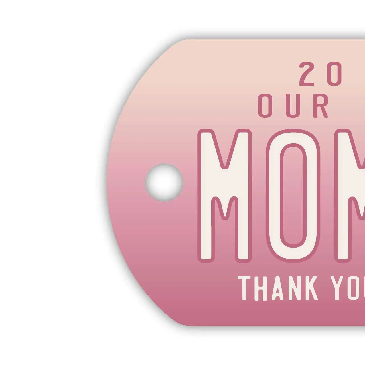 【Medaglietta identificativa per cani/Dog Tag】Festa della Mamma – Gradiente/Portachiavi personalizzato a forma di targa automobilistica americana con nome