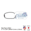 [Medaglietta identificativa per cani - Targhetta identificativa per cani] Festa della mamma - Rosa / Portachiavi personalizzato a forma di targa americana con nome