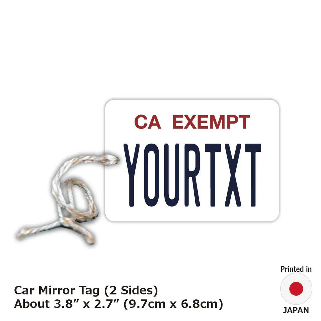 【Specchio targhetta】California (veicolo ufficiale)/Deodorante per auto a forma di targa americana originale