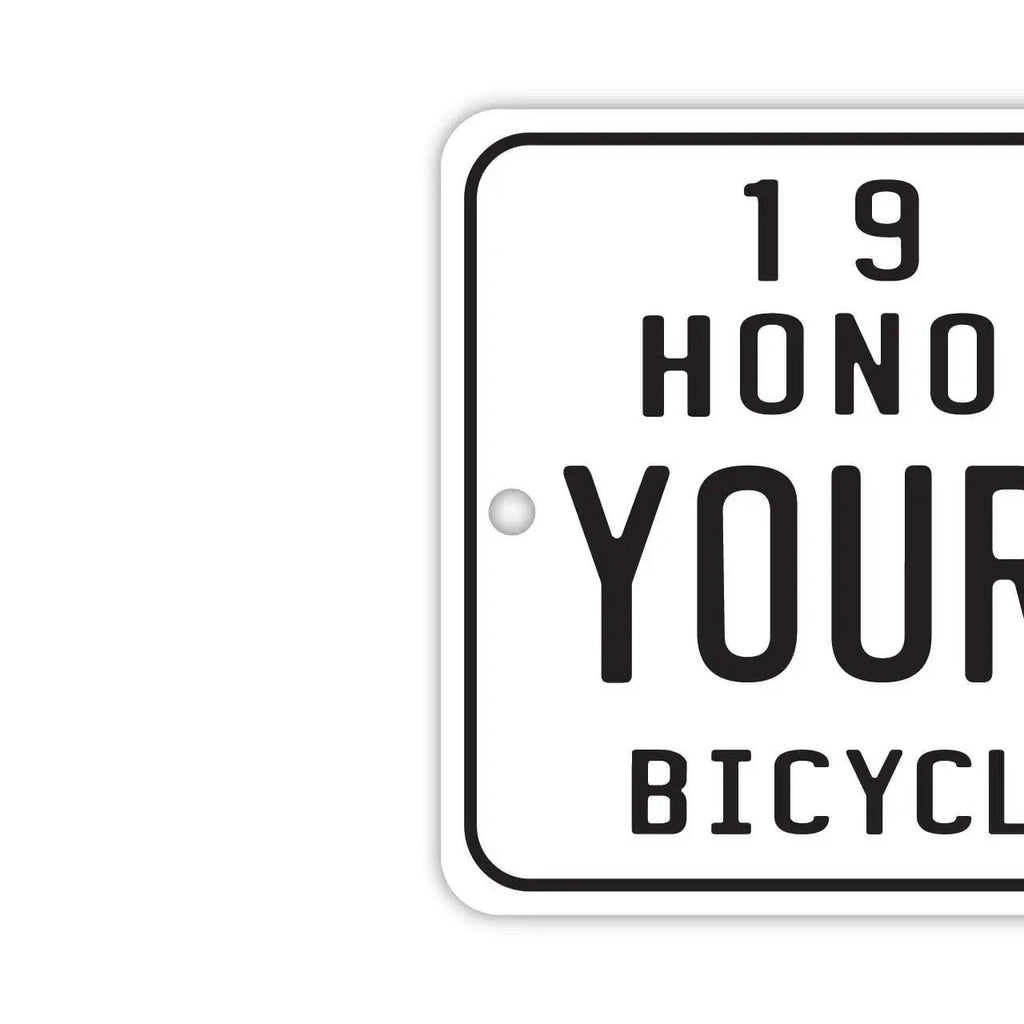 [Etichetta specchietto retrovisore] Etichetta bicicletta Hawaii - Bianca / Deodorante per auto originale a forma di targa americana