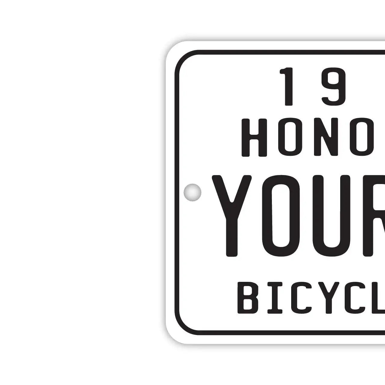 [Etichetta specchietto retrovisore] Etichetta bicicletta Hawaii - Bianca / Deodorante per auto originale a forma di targa americana