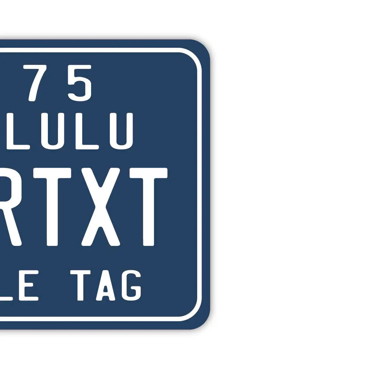[Mirror Tag] Etichetta per bicicletta Hawaiana - Blu / Deodorante per auto originale a forma di targa americana