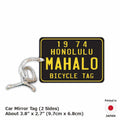 【Mirror Tag】Targhetta bici Hawaii - Nera / Deodorante per ambienti originale a forma di targa americana