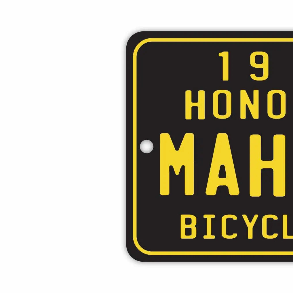 【Mirror Tag】Targhetta bici Hawaii - Nera / Deodorante per ambienti originale a forma di targa americana