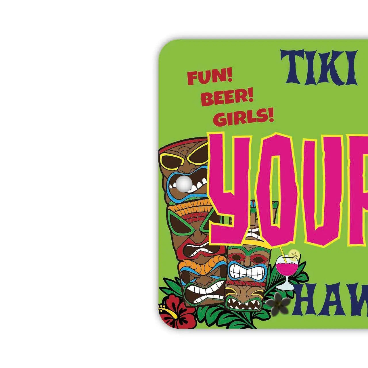 【Mirror Tag】 Hawaii Tiki Bar / Deodorante per auto originale a forma di targa americana