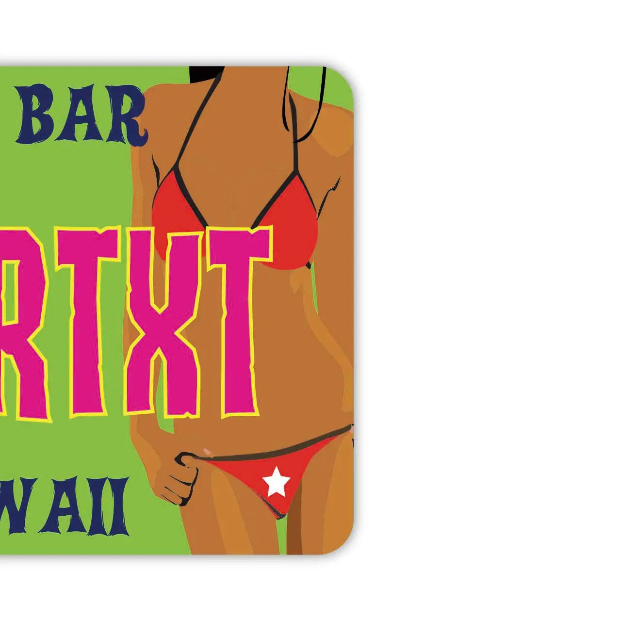 【Mirror Tag】 Hawaii Tiki Bar / Deodorante per auto originale a forma di targa americana
