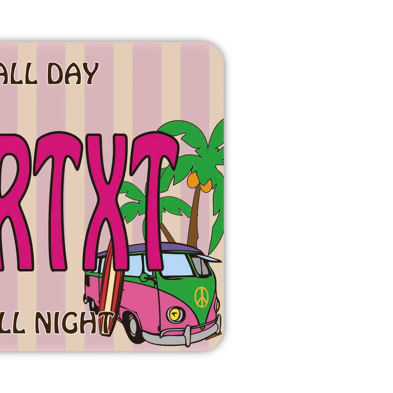 【Mirror Tag】VW Bus Rosa / Deodorante per Auto Originale a Forma di Targa Americana