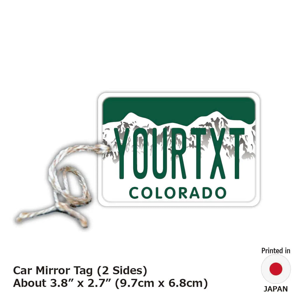 【Mirror Tag】Colorado/Deodorante per auto originale a forma di targa americana