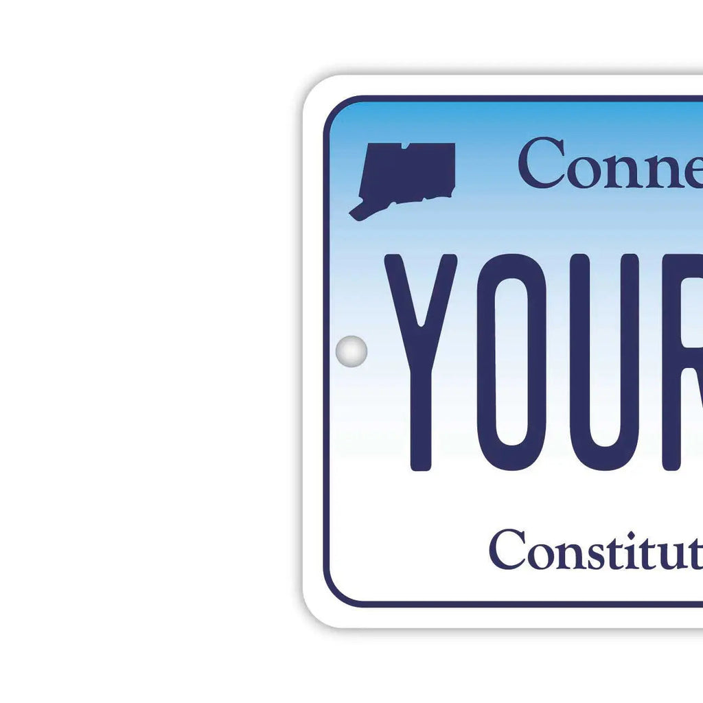 【Specchietto retrovisore】Connecticut/Profumatore per auto a forma di targa americana originale