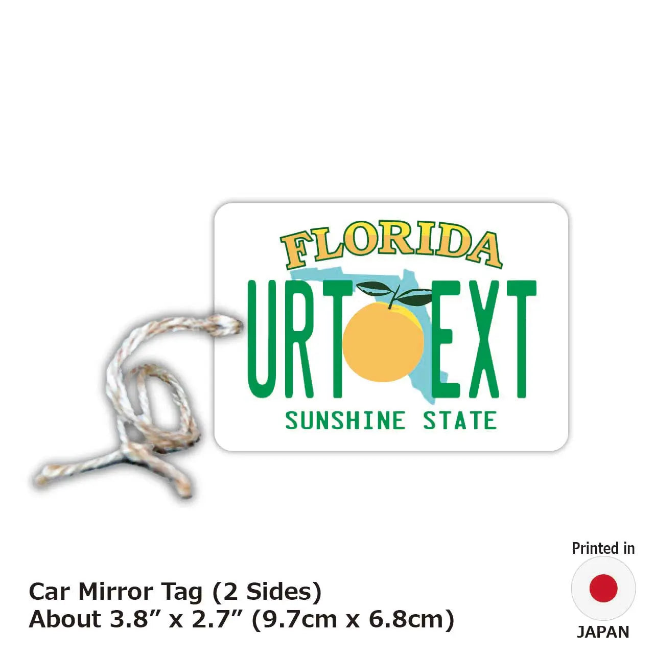 【Targhetta per specchietto retrovisore】Deodorante per auto a forma di targa americana originale / Florida