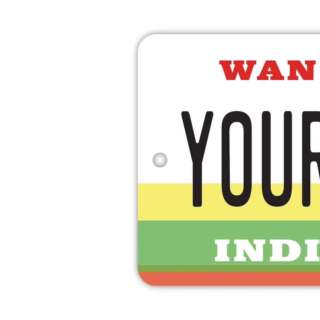 【Specchietto retrovisore】INDIANA/Deodorante per ambienti a forma di targa americana originale