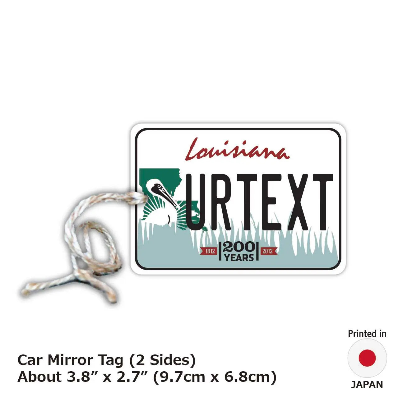 【Mirror Tag】Louisiana/Deodorante per auto a forma di targa americana originale