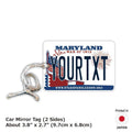 【Etichetta a specchio】Maryland/Profumatore per auto a forma di targa americana originale