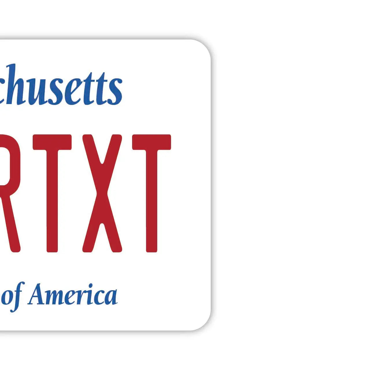 【Specchietto retrovisore】Massachusetts/Deodorante per ambiente a forma di targa americana originale
