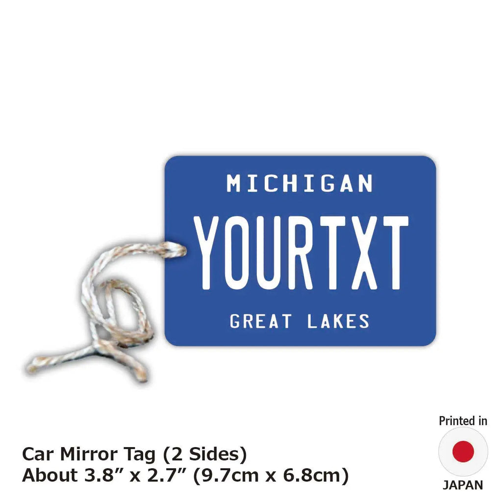【Mirror Tag】Michigan/Deodorante per auto a forma di targa americana originale