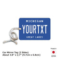 【Mirror Tag】Michigan/Deodorante per auto a forma di targa americana originale