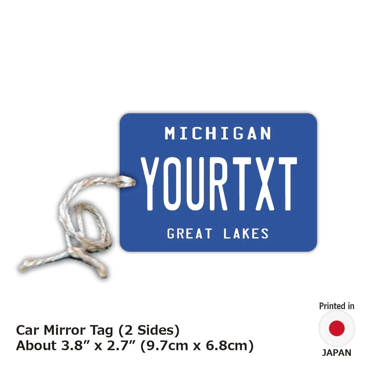 【Mirror Tag】Michigan/Deodorante per auto a forma di targa americana originale
